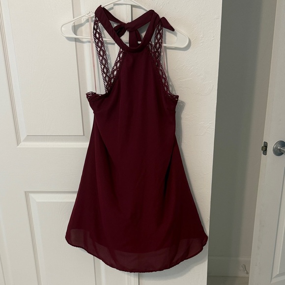 Charlotte Russe Deep Red Lace Dress - Picture 1 of 4